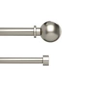 UMBRA - Bolas Double Curtain Rod _ Eco-Friendly Nickel / 72-144" (183-366 cm) / 1" (2.5 cm)