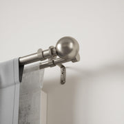 UMBRA - Bolas Double Curtain Rod _ Eco-Friendly Nickel / 72-144" (183-366 cm) / 1" (2.5 cm)