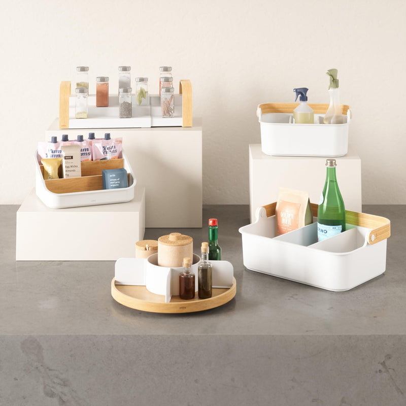 UMBRA - Bellwood Storage Bin _ White-Natural / Large