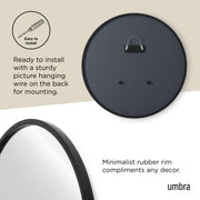 UMBRA - Hub Wall Mirror _ Black / 37" (94 cm)