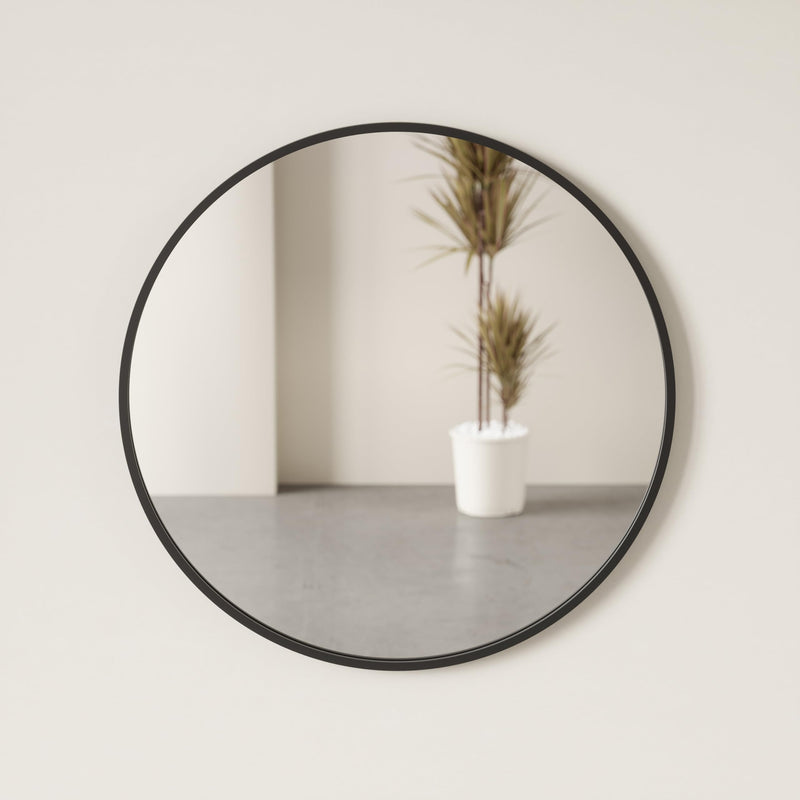 UMBRA - Hub Wall Mirror _ Black / 37" (94 cm)
