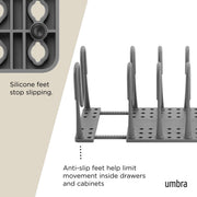 UMBRA - Peggy Cookware Organizer _ Charcoal