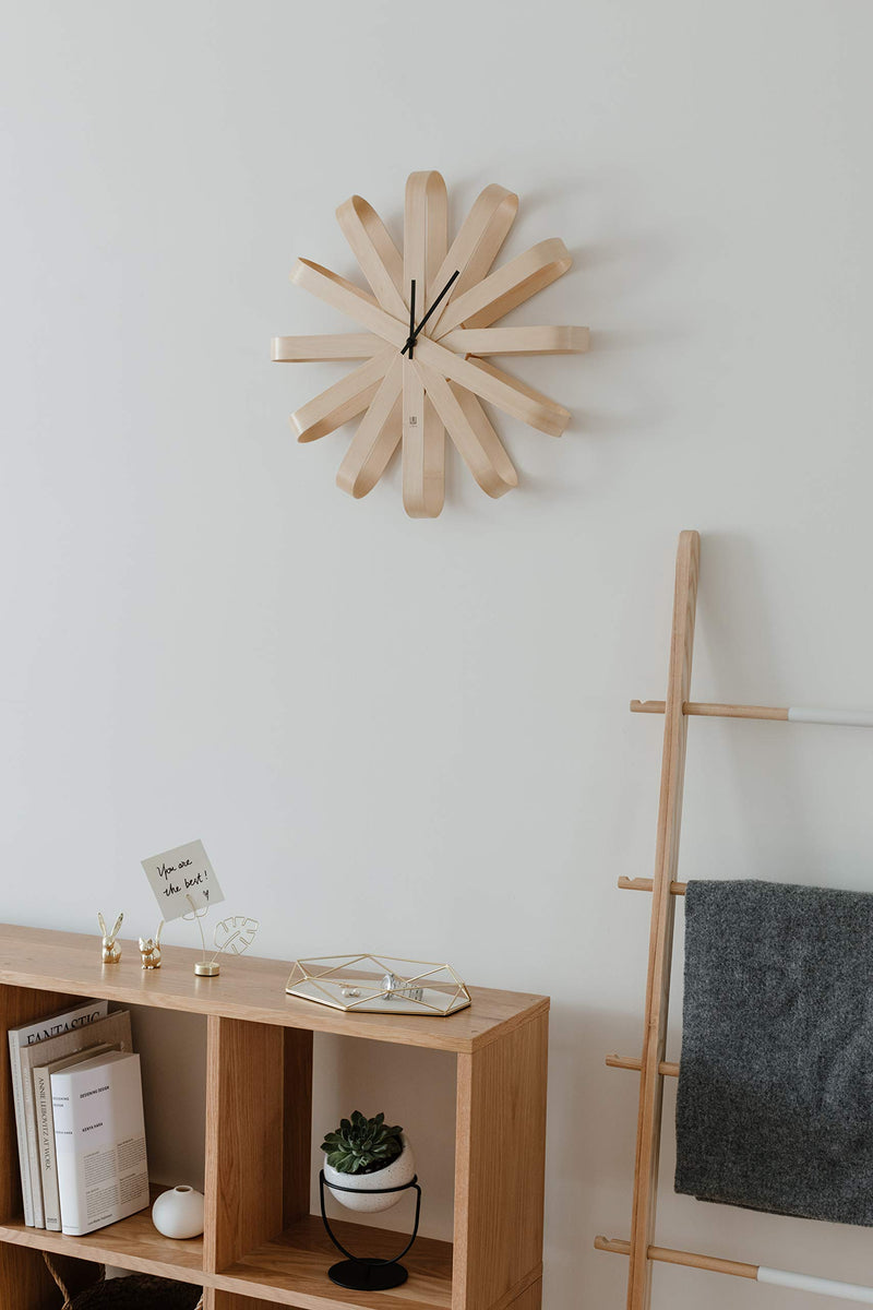 UMBRA - Ribbonwood Wall Clock _ Natural