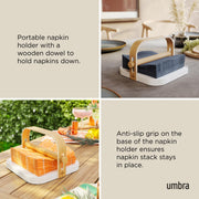 UMBRA - Bellwood Napkin Holder _ White-Natural