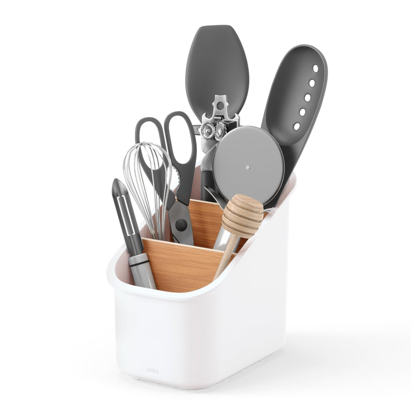 UMBRA - Bellwood Utensil Holder _ White-Natural
