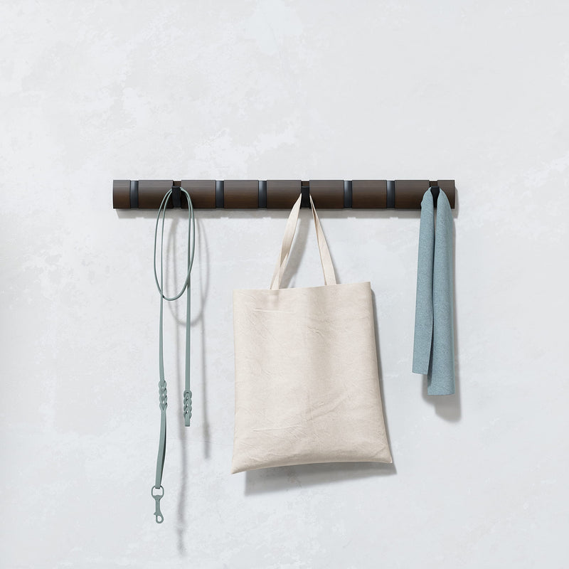 UMBRA - Flip 8 Wall Hook _ Black-Walnut