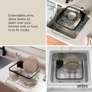 UMBRA - Sinkin Multi Use Dish Rack _ Black-Nickel