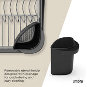 UMBRA - Sinkin Multi Use Dish Rack _ Black-Nickel