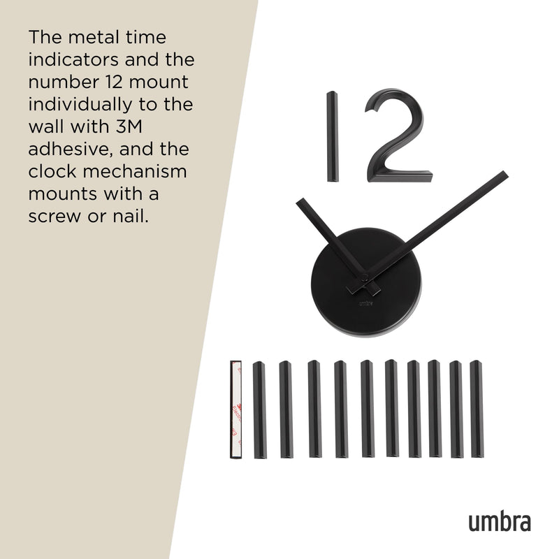 UMBRA - Blink Wall Clock _ Black