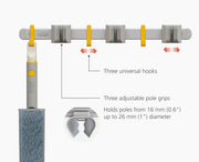Joseph Joseph - CleanTech™ Wall-Mounted Pole & Tool Organizer