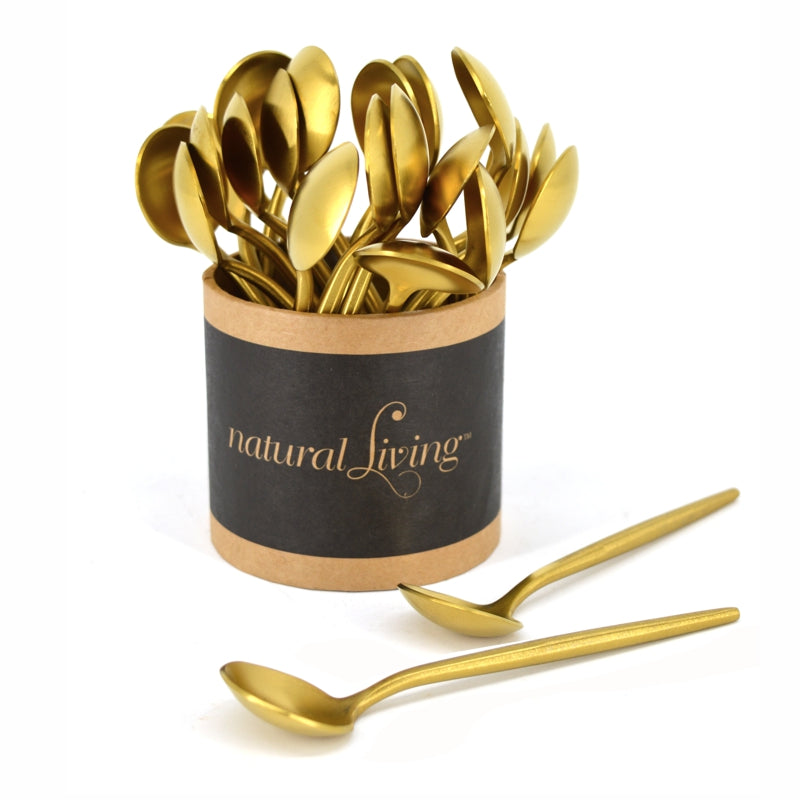 Natural Living - Small Gold Spoons - 24pc CDU