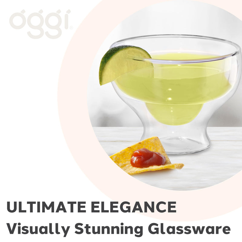 OGGI - Bar™ Double-Walled Margarita Glasses