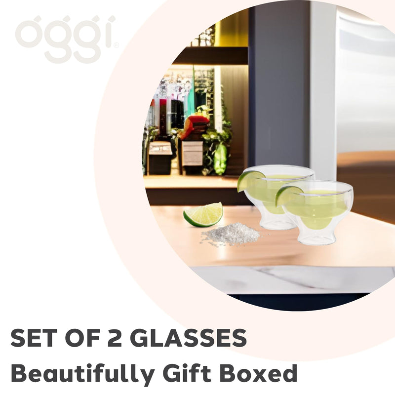 OGGI - Bar™ Double-Walled Margarita Glasses