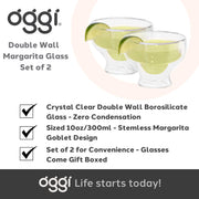 OGGI - Bar™ Double-Walled Margarita Glasses