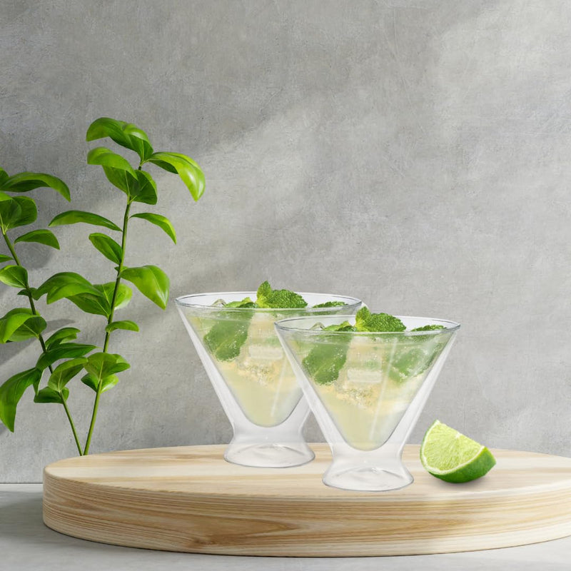 OGGI - Bar™ Double-Walled Martini Glasses