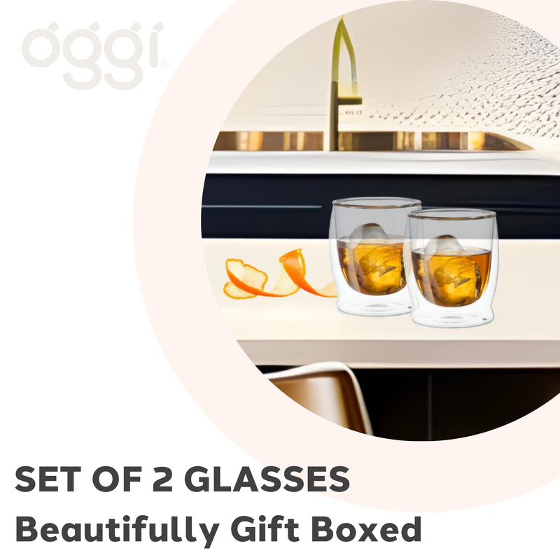 OGGI - Bar™ Double-Walled Whiskey Glasses