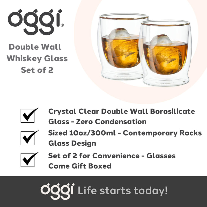 OGGI - Bar™ Double-Walled Whiskey Glasses