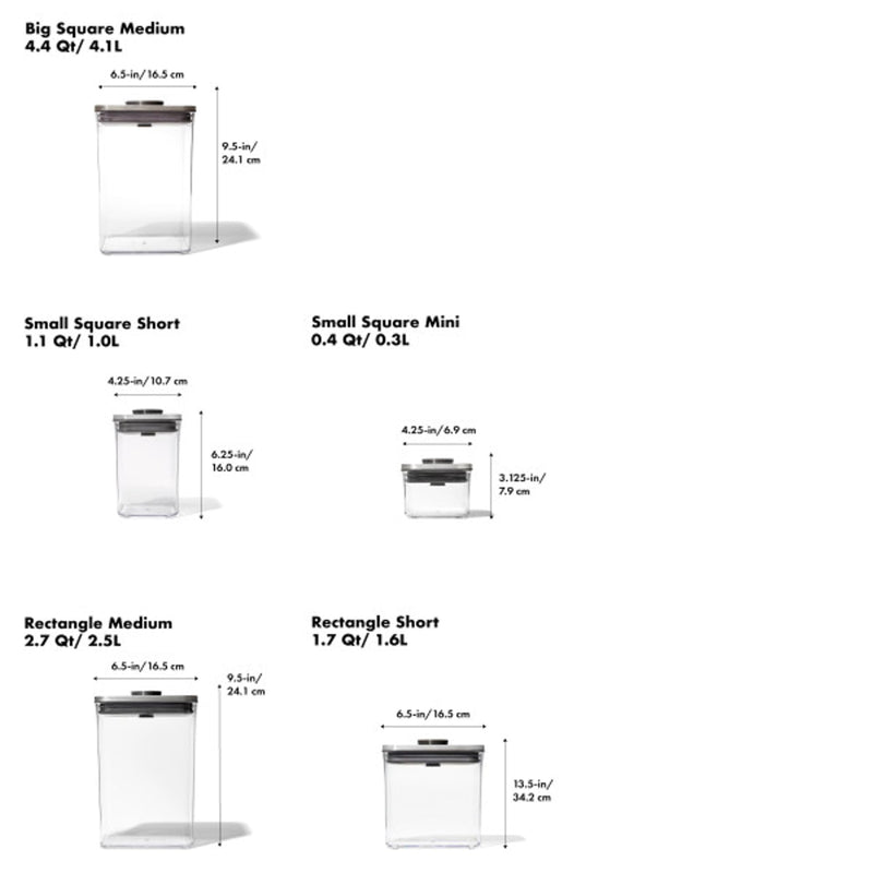 OXO - SteeL® POP 2.0 Container Set - 6 pieces