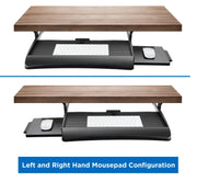 Mount-IT - Under-Desk Keyboard Tray with Gel Wrist Pad � Black