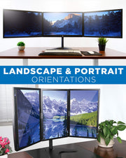 Mount-IT - Triple Monitor Stand up to 27" � Black