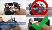 Mount-IT - Triple Monitor Stand up to 27" � Black