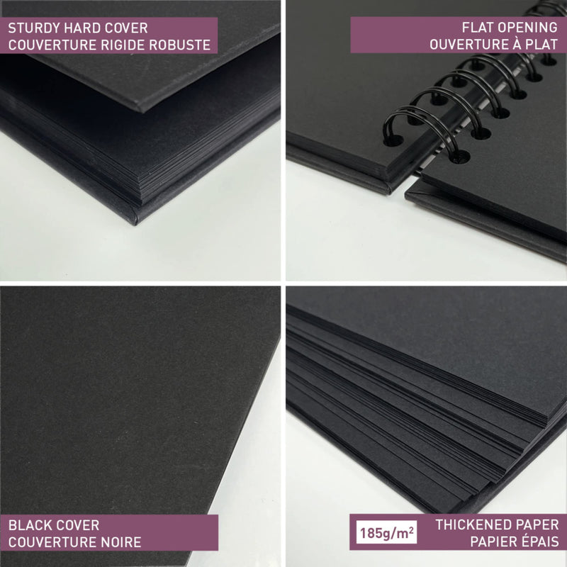 Clairefontaine Black Hardcover Album – 32 × 24 cm detail
