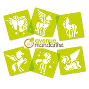 Clairefontaine - 6 Unicorn Stencils 6X6
