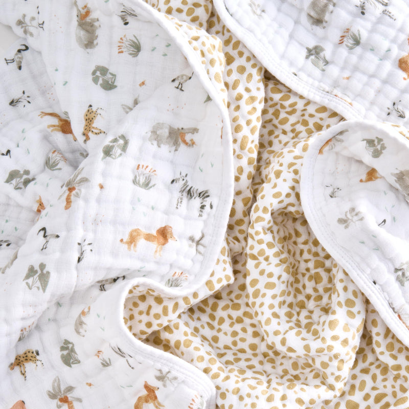 aden + anais - Muslin Blanket |! Giraffe Safari - Neutral