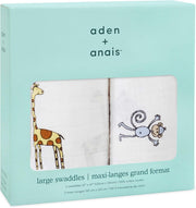 aden + anais - Swaddles | Piece Of My Heart 2-Pack - Girl