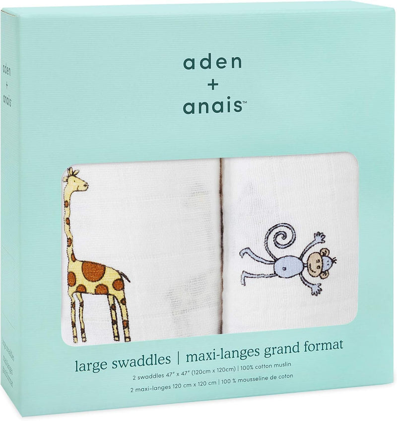 aden + anais - Swaddles | Piece Of My Heart 2-Pack - Girl