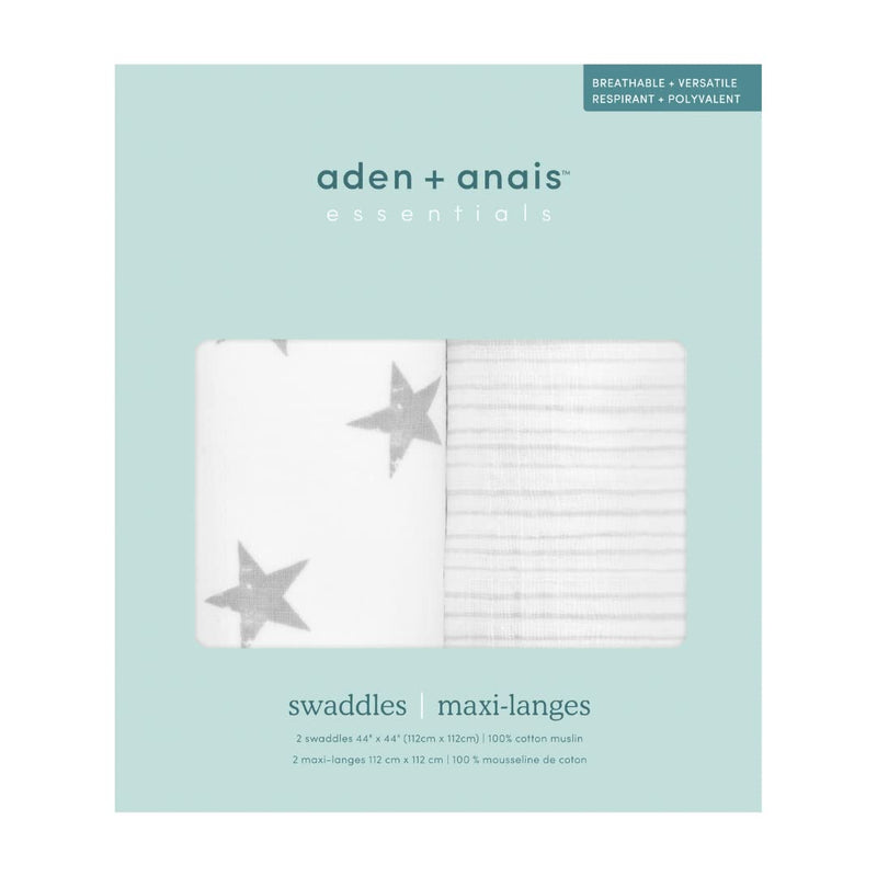 aden + anais - Swaddles | Dusty 2-Pack - Neutral
