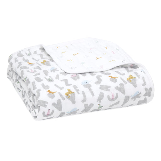 aden + anais - Muslin Blanket | Alphabet Animals - Neutral
