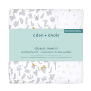 aden + anais - Muslin Blanket | Alphabet Animals - Neutral