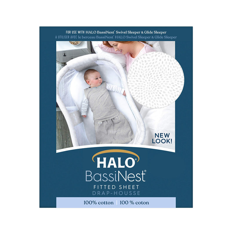 HALO - Bassinest Fitted Sheet - Cotton | Pebble - Neutral