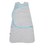 HALO - Sleepsack Swaddle Ideal Temp (1.5 TOG) | Heather Grey/Aqua - Neutral - Small