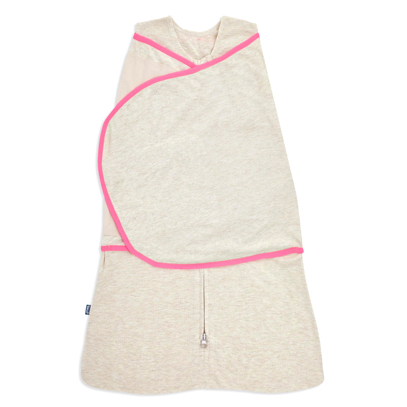 HALO - Sleepsack Swaddle Ideal Temp (1.5 TOG) | Oatmeal/Pink - Girl - Small