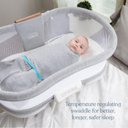 HALO - Sleepsack Swaddle Ideal Temp (1.5 TOG) | Oatmeal/Pink - Girl - Small