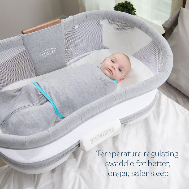 HALO - Sleepsack Swaddle Ideal Temp (1.5 TOG) | Oatmeal/Pink - Girl - Small