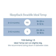 HALO - Sleepsack Swaddle Ideal Temp (1.5 TOG) | Oatmeal/Pink - Girl - Small