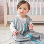 HALO - Sleepsack Wearable Blanket Ideal Temp (1.0 TOG) | Heather Grey/Aqua - Neutral - Medium