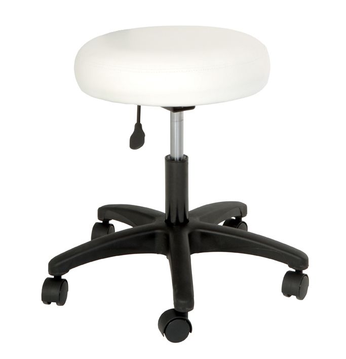 Futura - White Round Stool Without Backrest