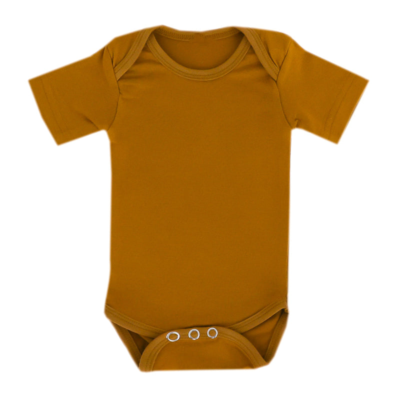 Copper Pearl - Camel Short Sleeve Bodysuit (0-3 months)