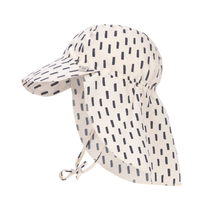 Lassig - Swimwear - Sun Protection Flap Hat - Strokes offwhite/grey | 6 months