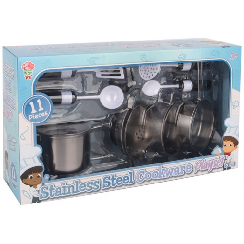 Lollipop - 11pc STAINLESS STEEL COOKWARE PLAYSET