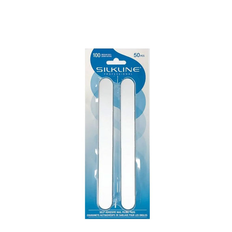 Silkline - Self-Adhesive Filling Pad for Nail File Medium 100 grit (50-PACK)