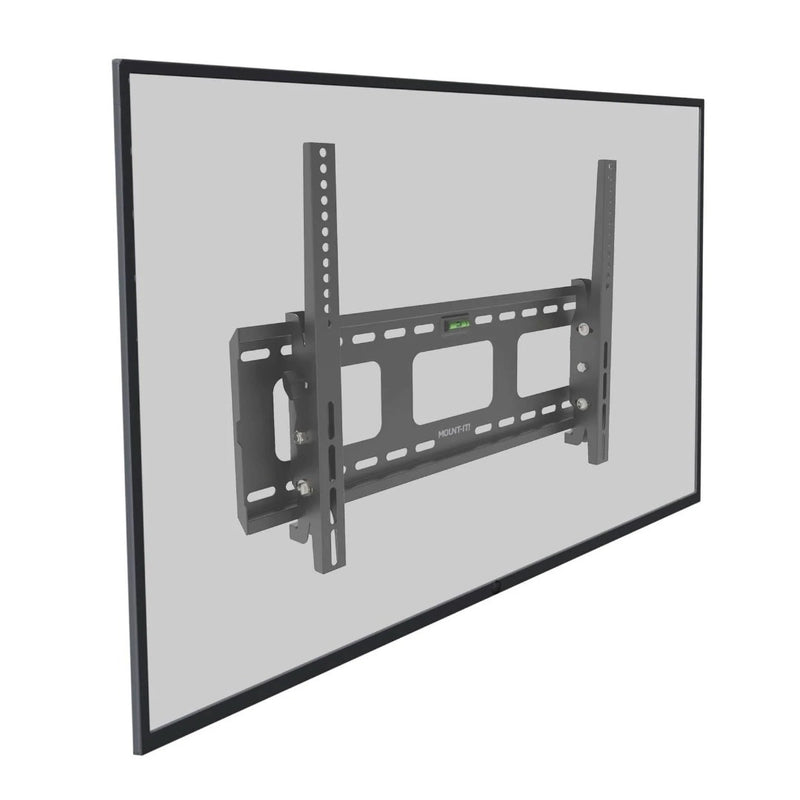 Mount-IT - Mount-It! TV Mount Heavy Duty Super Strength Up to 80 In up to 175 lbs Tilt Integrated Level High Strength Steel Openings for Cable Management - Black