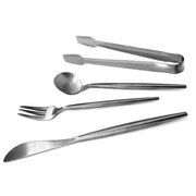 Natural Living - Charcuterie Utensil Set - Stainless Steel (4-Piece) — four stainless-steel charcuterie utensils.