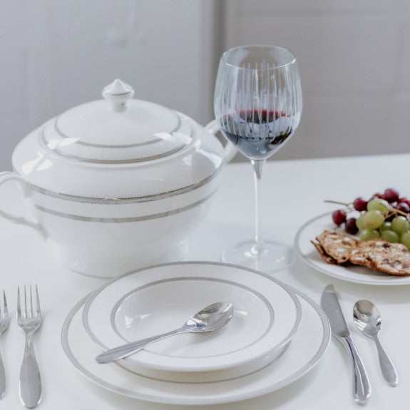 Brilliant - Floral Lace Platine Soup Tureen