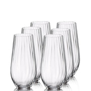 Crystalite Bohemia - Columba Optic Stemless Champagne Flute Glass 580 ml, Set of 6