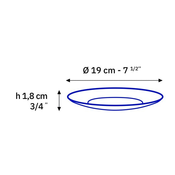 Duralex - Duralex Lys Marine Plate 19 cm, Set of 6